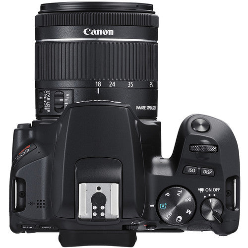 Canon EOS Rebel SL3 DSLR-Kamera mit EF-S 18–55 mm f/4–5,6 IS STM-Objektiv (schwarz)