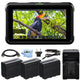 Atomos Shinobi 5.2" 4K HDMI Monitor ATOMSHBH01 + 3 Batteries and Charger Bundle Atomos