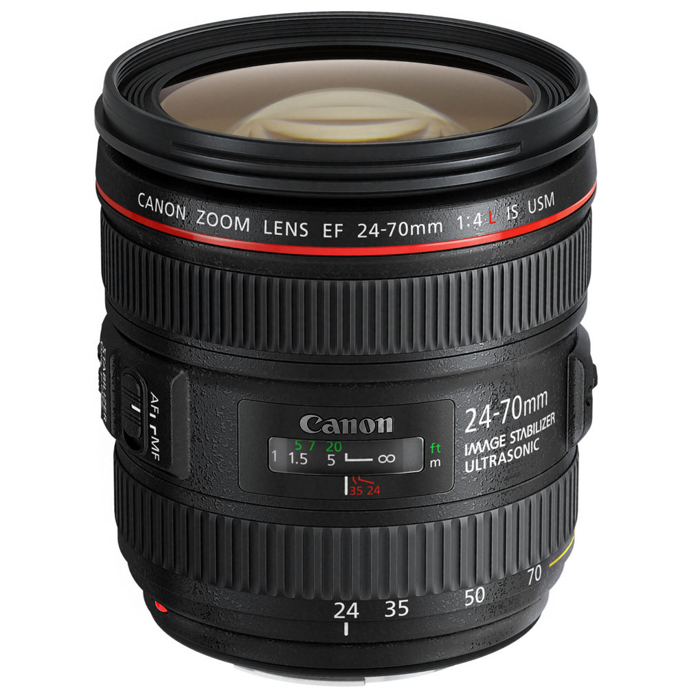 Canon EF 24–70 mm 1:4,0L IS USM Standard-Zoomobjektiv – Essential UV-Filterpaket