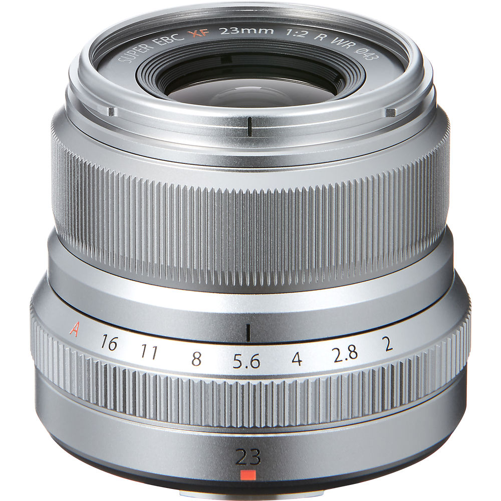 FUJIFILM XF 23 mm f/2 R WR-Objektiv (Silber) 16523171 – 7-teiliges Zubehörpaket