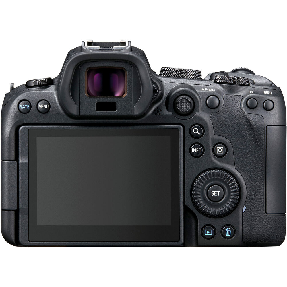 Canon EOS R6 spiegellose Digitalkamera (nur Gehäuse) + 64 GB + Blitzlicht-Paket