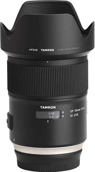 Tamron SP 35 mm f/1.4 Di USD-Objektiv für Nikon F + UV-Filter + Gegenlichtblende im Paket