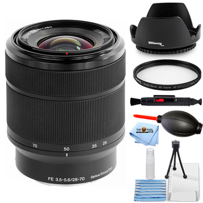 Sony FE 28–70 mm f/3,5–5,6 OSS-Objektiv (schwarz) – 10-teiliges Zubehörpaket