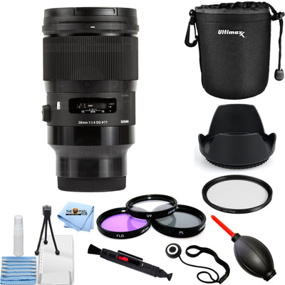 Sigma 28mm f/1.4 DG HSM Art Lens for Sony E 441965 Pro Filter Kit Bundle