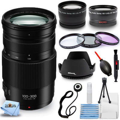 Panasonic Lumix G Vario 100–300 mm f/4–5,6 II POWER OIS Objektiv-Filter-Kit-Paket