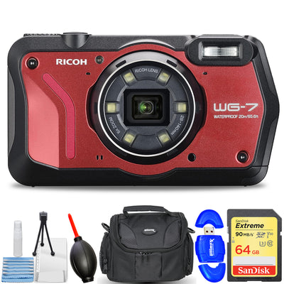 Bild 1 von 6

 RICOH WG-7 Digitalkamera Robuste, wasserdichte und staubdichte 4K-Webcam (rot) im Paket