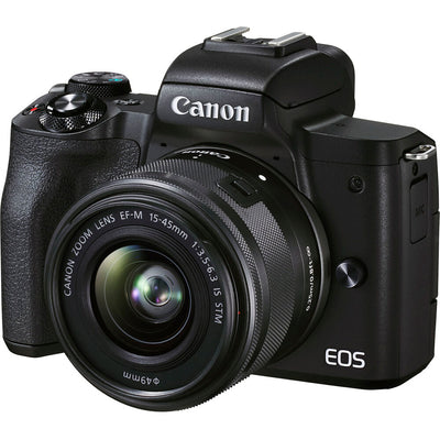 Canon EOS M50 Mark II spiegellose Digitalkamera mit 15-45-mm-Objektiv (schwarz)