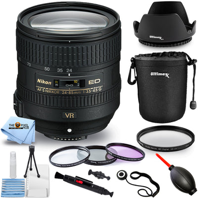 Nikon AF-S NIKKOR 24–85 mm f3.5–4.5G ED VR-Objektiv 2204 – 10-teiliges Zubehörpaket