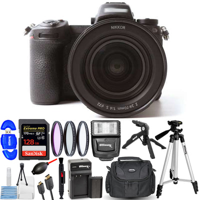 Nikon Z 6II Mirrorless Camera with Z 24-70mm f/4 S Lens + 128GB + Flash Bundle