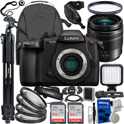 Panasonic Lumix GH5 II spiegellose Kamera mit 12-60 mm f/3.5-5.6 Objektiv - 18-teiliges Kit