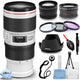 Canon EF 70-200mm f/4L IS II USM Lens + Telephoto and Wide Angle Lenses Bundle Canon
