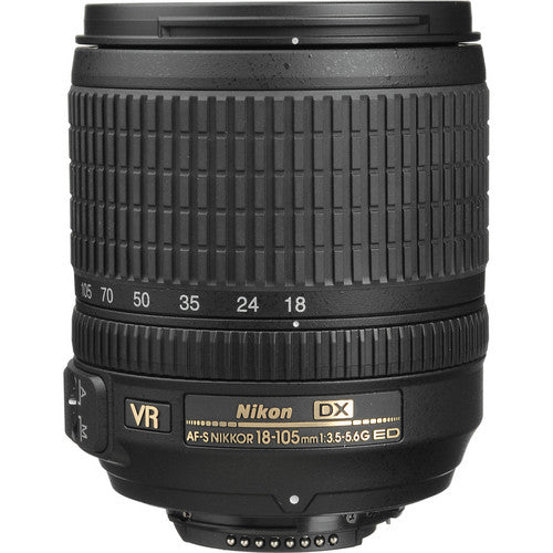 Nikon AF-S DX NIKKOR 18–105 mm 1:3,5–5,6G ED VR + Tele- und Weitwinkelobjektive