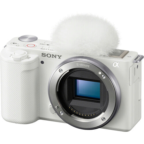 Sony ZV-E10 Mirrorless Camera (Body Only, White) - ILCZV-E10/W