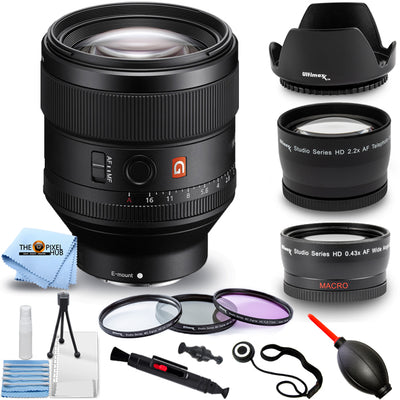 Sony FE 85 mm f/1,4 GM-Objektiv SEL85F14GM – 3 Objektive im Paket + Filter-Kit im Paket