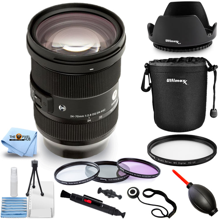 Sigma 24-70mm f/2.8 DG DN Art Lens for Sony E 578965 - Filter Kit Bundle