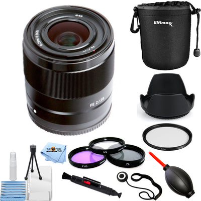 Sony FE 28 mm f/2 Vollformat-Festbrennweite SEL28F20 – Filter-Kit, Objektivtasche-Paket