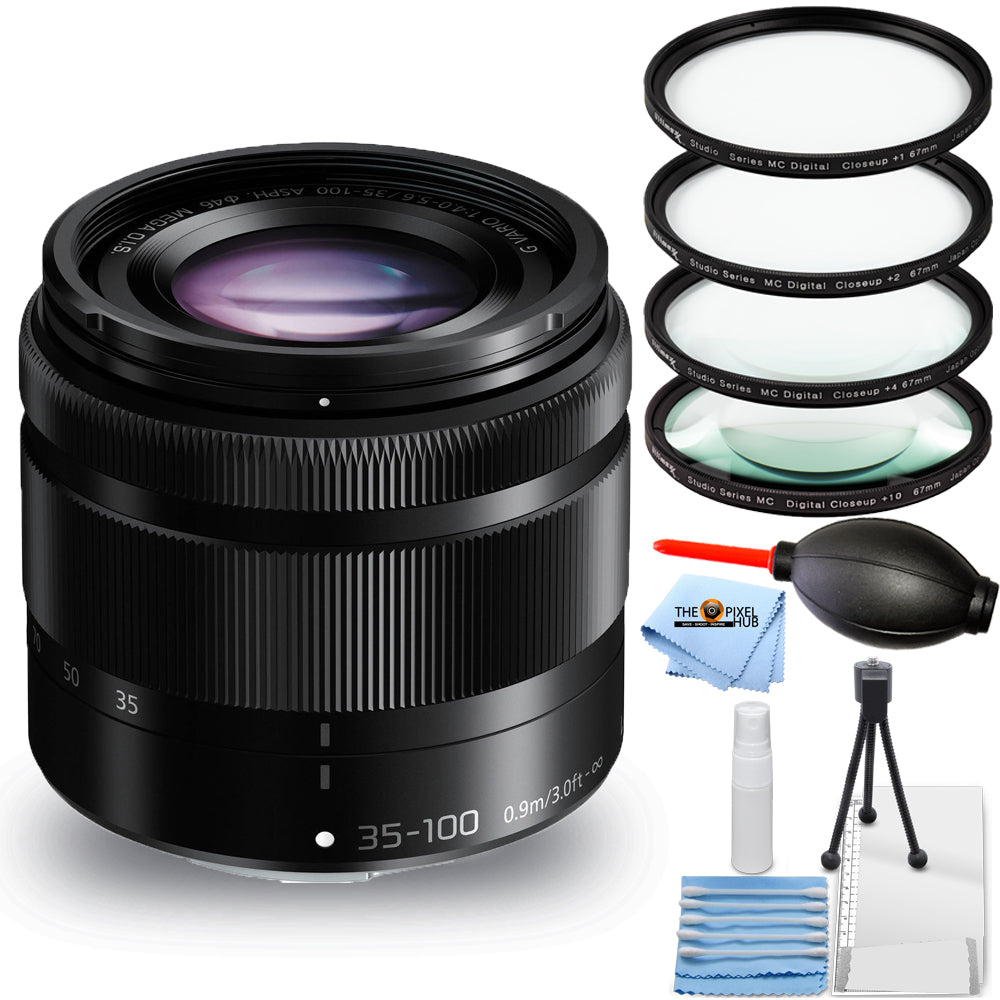 Panasonic LUMIX G VARIO 35–100 mm 1:4,0–5,6 ASPH. MEGA OIS-Objektiv + Filter-Kit