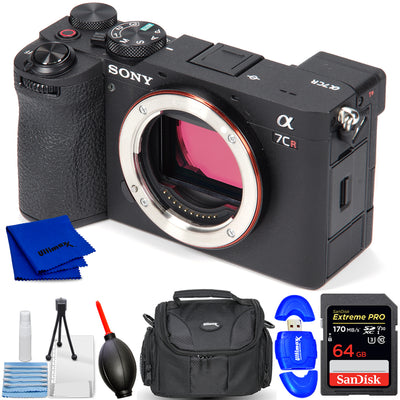 Sony a7CR spiegellose Kamera (Schwarz) ILCE-7CR/B – 7-teiliges Zubehörpaket