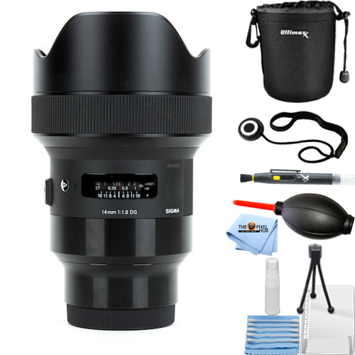 Sigma 14mm f/1.8 DG HSM Art Objektiv für Sony E 450965 - Essential Objektivtasche-Paket