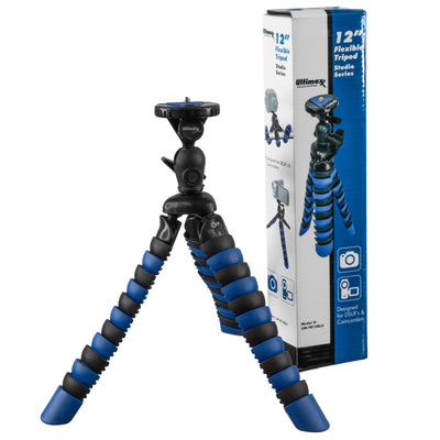 12'' Gripster Flexible Digital SLR Camera Tripod (Blue) with Quick Release Plate