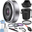 Sony E 16mm f/2.8 Lens SEL16F28 - 10PC Accessory Bundle
