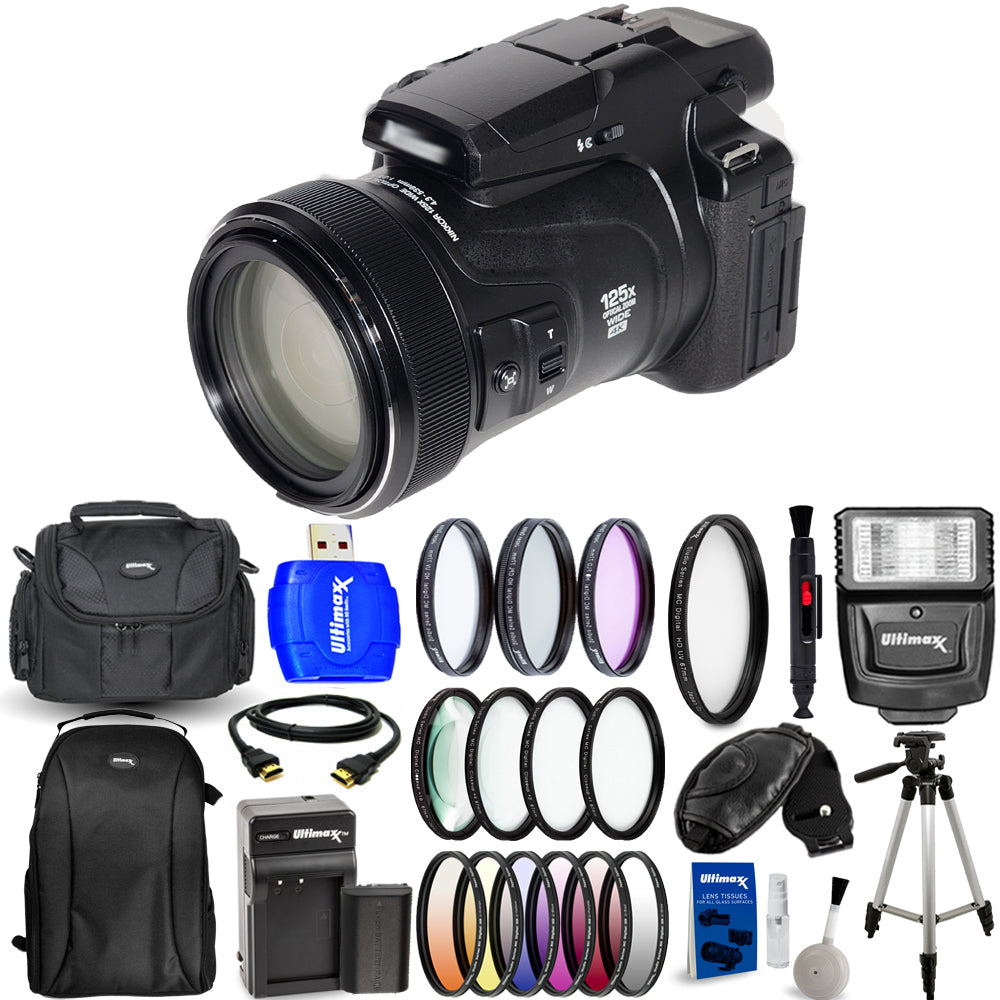 Nikon COOLPIX P1000 Digital Camera 26522 - 18PC Accessory Bundle