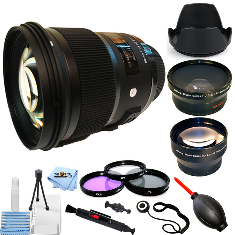 Sigma 50mm f/1.4 DG HSM Art Objektiv für Canon EF 311-101 - Filter Kit Bundle