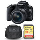 Canon EOS 250D/Rebel SL3 with 18-55mm f/3.5-5.6 III Lens + Extreme 32GB and Case Canon
