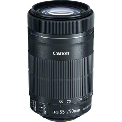 Canon EF-S 55-250mm f/4-5.6 IS STM Objektiv 8546B002 - 10-teiliges Zubehörpaket