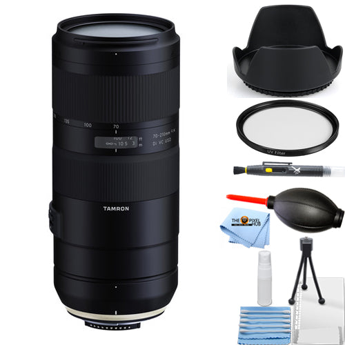 Tamron 70–210 mm f/4 Di VC USD-Objektiv für Nikon F Starter UV-Filterpaket