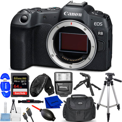 Canon EOS R8 spiegellose Kamera 5803C002 – 12-teiliges Zubehörpaket