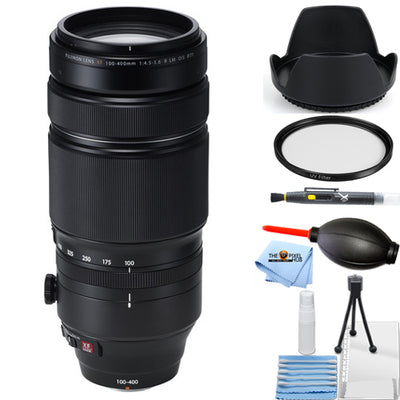 Fujifilm XF 100–400 mm f/4,5–5,6 R LM OIS WR-Objektiv – 7-teiliges Zubehörpaket