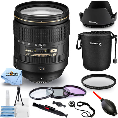 Nikon AF-S NIKKOR 24–120 mm 1:4G ED VR-Objektiv 2193 + Filter-Kit + Objektivtasche im Paket