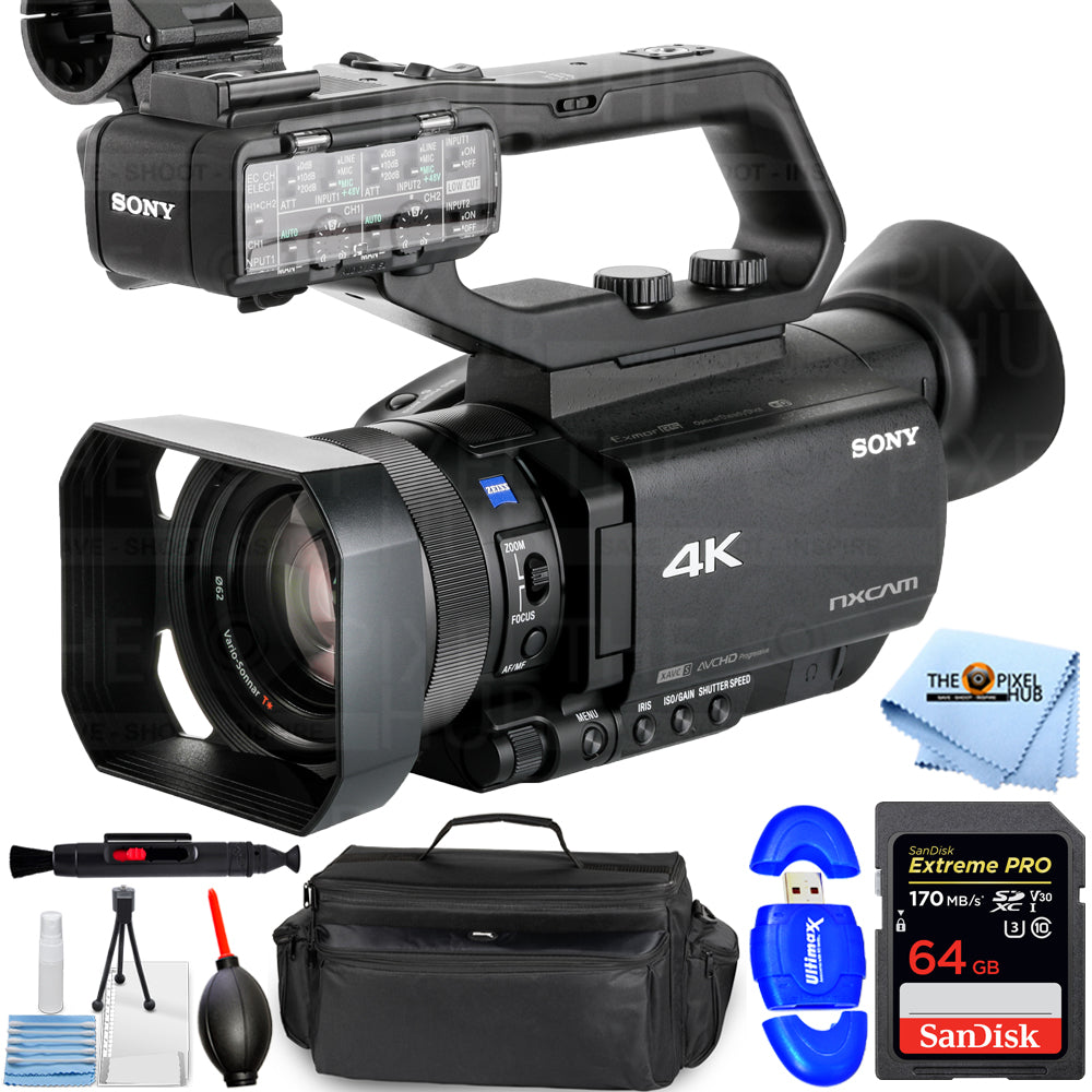 Sony HXR-NX80 Full HD XDCAM mit HDR und schnellem Hybrid-AF – 7-teiliges Zubehörpaket