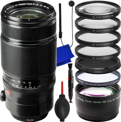 Fujifilm XF 50–140 mm f/2,8 R LM OIS WR-Objektiv 16443060 – 12-teiliges Zubehörpaket