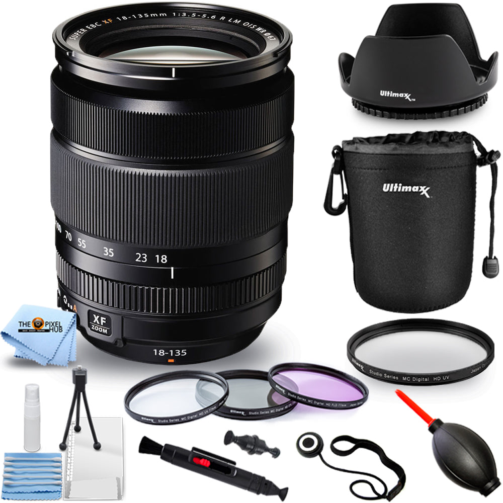 Fujifilm XF 18-135mm f/3.5-5.6 R LM OIS WR Lens 16432853 + Filter Kit Bundle