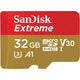 SanDisk Extreme 32GB microSDHC UHS-I Card - SDSQXAF-032G-GN6MN (No Adapter) SanDisk
