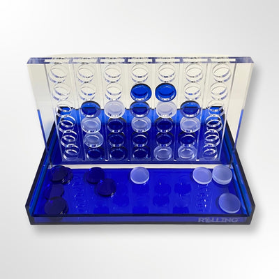 Click to enlarge
Lucite Acrylic Four in A Row Game Premium Connect 4 Board and Chips (Clear Blue)