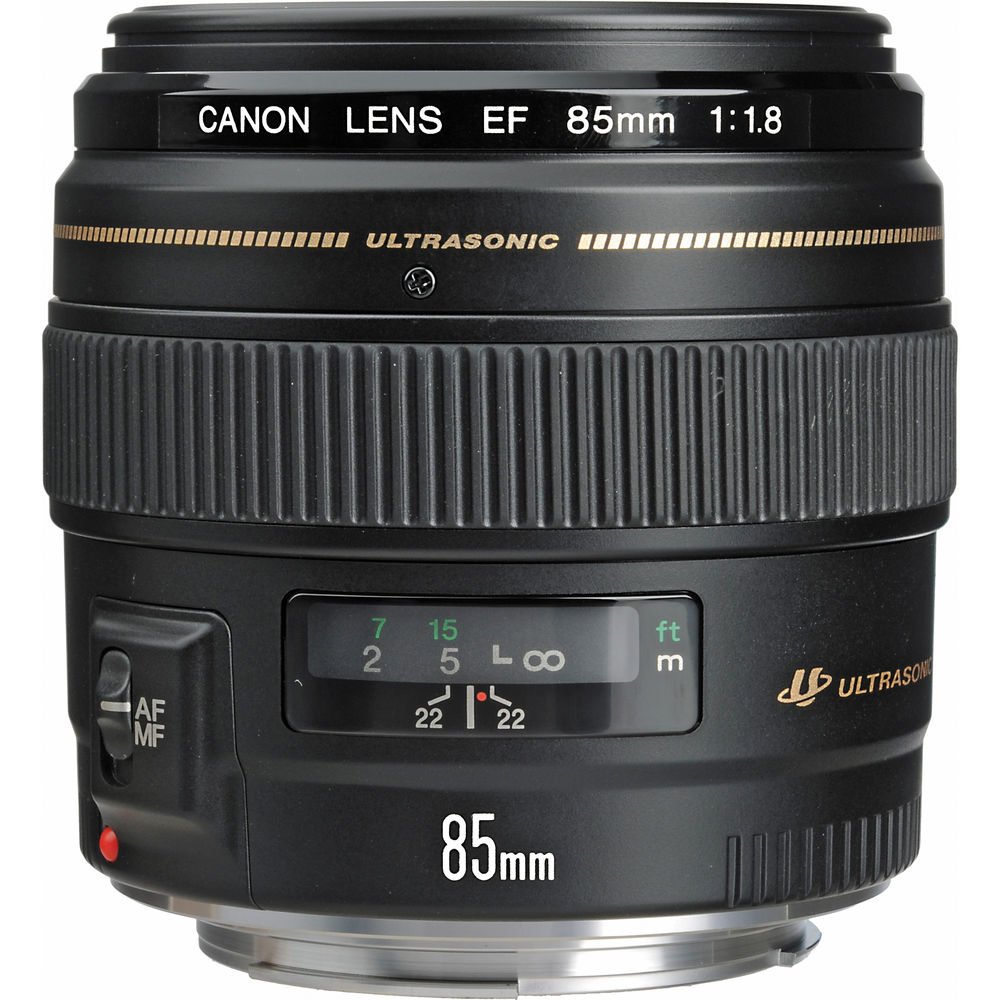 Canon EF 85mm f/1.8 USM Objektiv 2519A003 - 10-teiliges Zubehörpaket