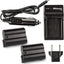 ULTIMAXX Reiseladegerät + Ersatzakku für Nikon ENEL15 - 2400 mah