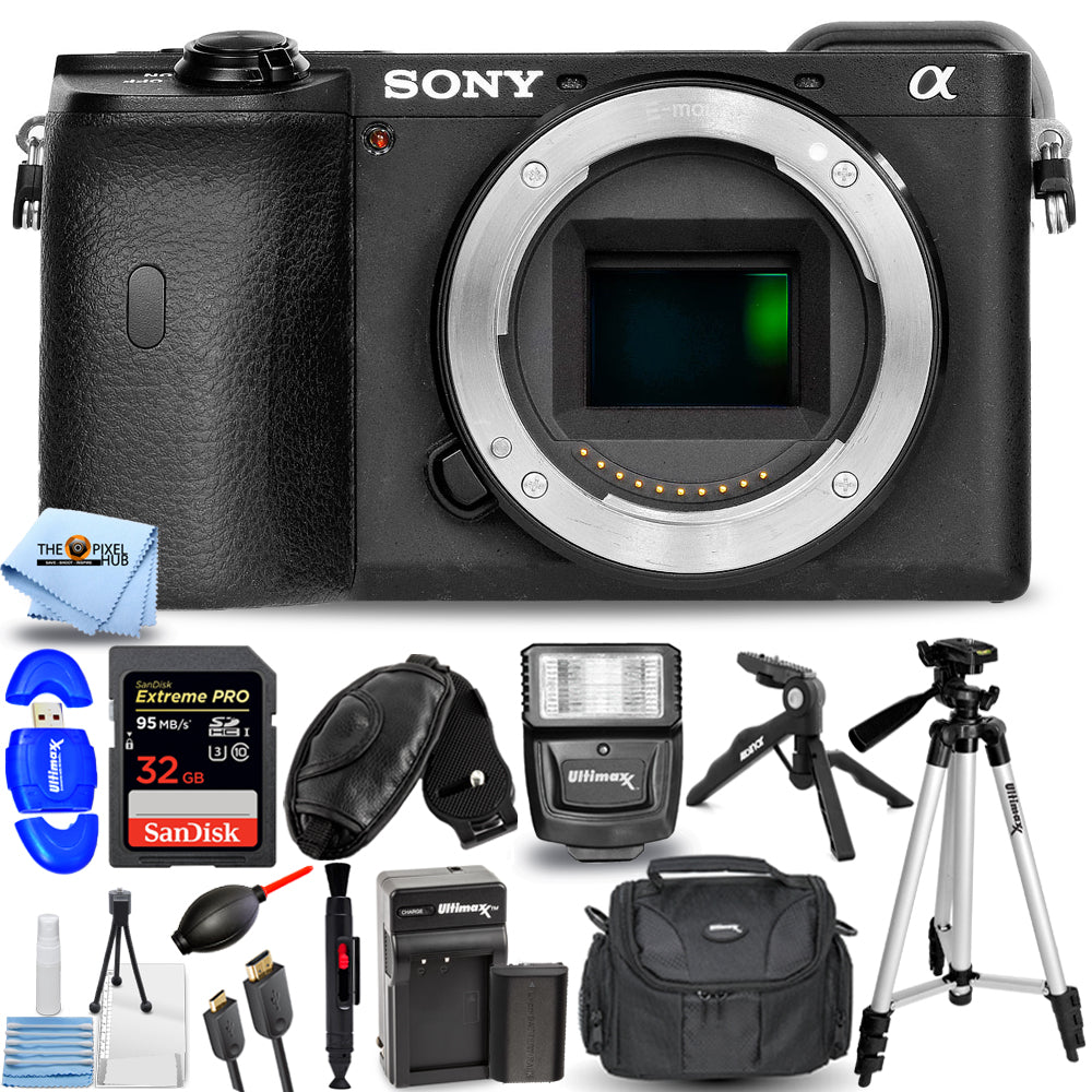 Spiegellose Digitalkamera Sony Alpha a6600 (nur Gehäuse) + 32 GB + EXT BATT-Paket