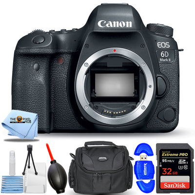 Canon EOS 6D Mark II DSLR-Kamera (nur Gehäuse) 1897C002 – Essential 32 GB Bundle