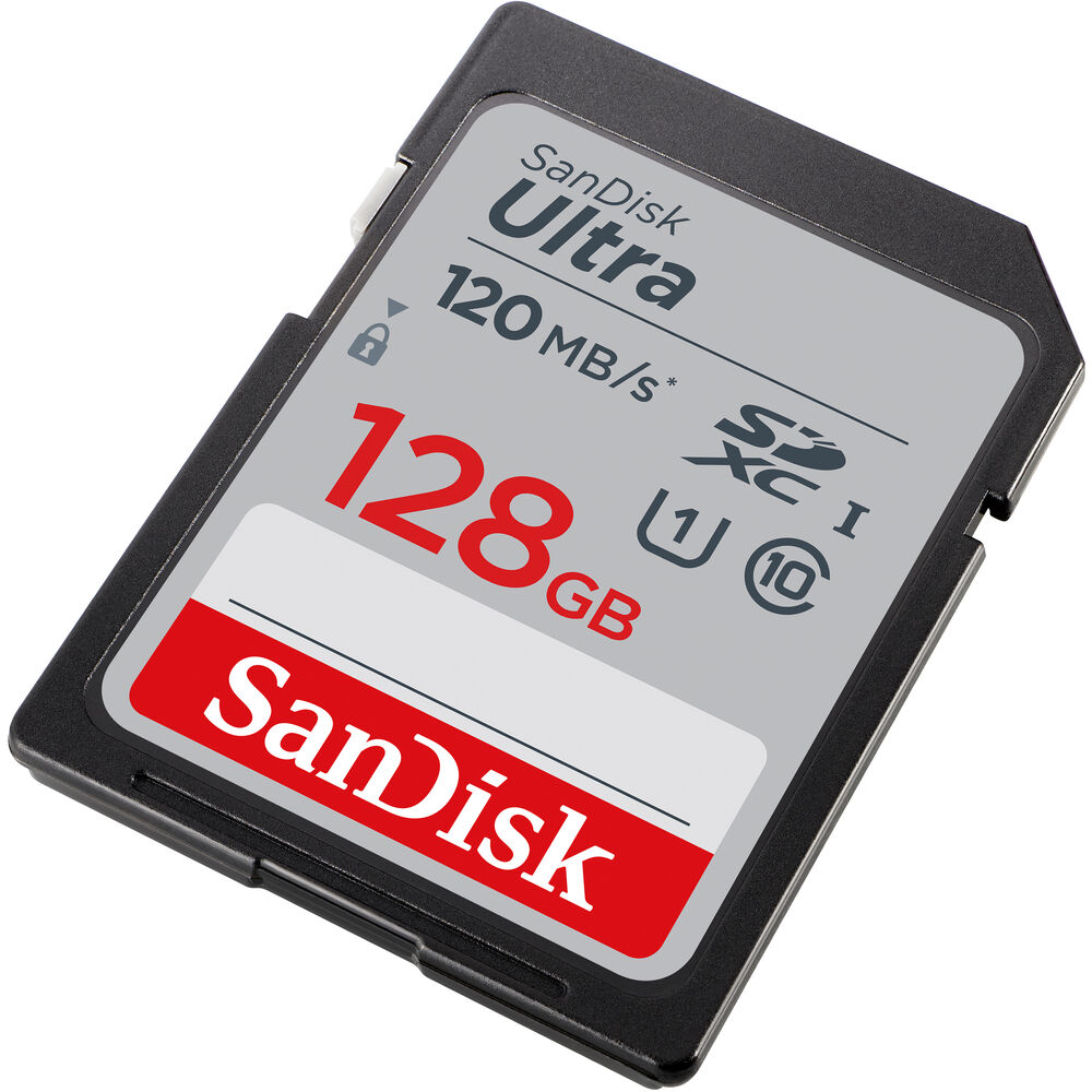 SanDisk 128 GB Ultra SDHC UHS-I / Klasse 10 Speicherkarte 120 MB/s SDSDUN4-128G-GN6IN