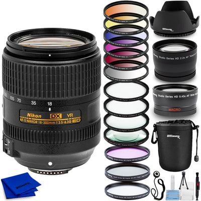 Nikon AF-S DX NIKKOR 18-300mm f/3.5-6.3G ED VR Lens 2216 + Filter Kit Bundle