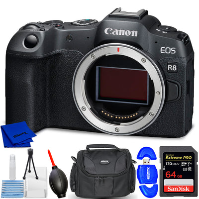 Canon EOS R8 spiegellose Kamera 5803C002 – 7-teiliges Zubehörpaket