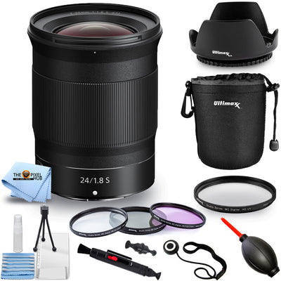 Nikon NIKKOR Z 24mm f/1.8 S Lens 20080 + FIlter Kit + Lens Pouch Bundle