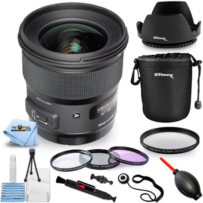 Sigma 24mm f/1.4 DG HSM Art Lens for Canon EF 401-101 - 10PC Accessory Bundle