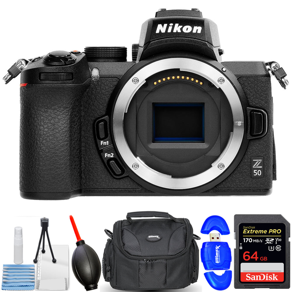 Nikon Z 50 Mirrorless Digital Camera (Body Only) 1634 - 7PC Accessory Bundle