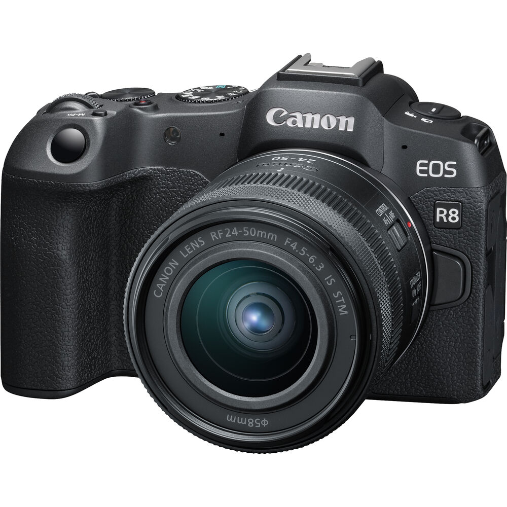 Canon EOS R8 spiegellose Kamera mit RF 24-50mm f/4.5-6.3 IS STM Objektiv - 5803C012