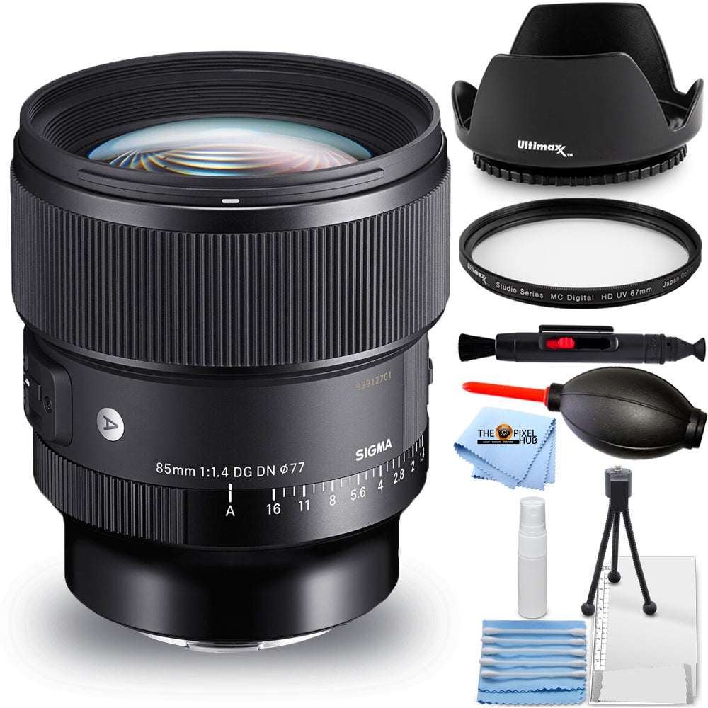 Sigma 85mm f/1.4 DG DN Art Objektiv für Sony E 322965 - 7-teiliges Zubehörpaket